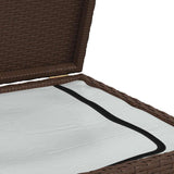 Garden Storage Box Brown 120x50x60 cm Poly Rattan 42499