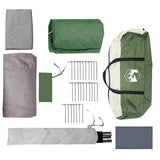 Tunnel Tent 4-Person Green and White 740 x 370 x 220 cm 42004035