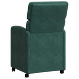 Dining Chairs with Wheels 2 pcs Dark green 58 x 65 x 98 cm 42017877