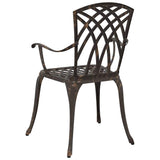 Garden Chair 2 pcs Bronze 55 x 56.5 x 91cm Aluminium 42002398