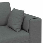 Fabric Sofa with Cushion 3 pcs Dark Grey 208 cm Fabric 3335163