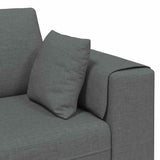 Fabric Sofa with Cushion 3 pcs Dark Grey 208 cm Fabric 3335163