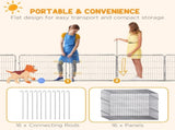 16 Panels Heavy Duty Puppy Playpen, for Small Dogs, Indoor and Outdoor Use - Grey T3398P347591