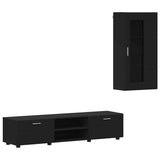 TV Cabinet Set with Drawer FLORIN 3 pcs Black Engineered Wood 3397925