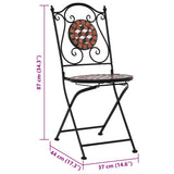 Garden Chair Set of 2 Brown, Black, Cream 46714