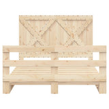 Bed Frame without Mattress with Headboard 140x200 cm Solid Wood 3281576