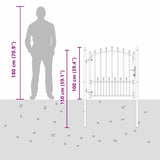 Fence Gate with Spikes EMMEN 100 x 100 cm Powder-coated steel 42009017