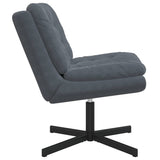 Swivel Relaxing Chair Dark Grey 63 x 75 x 76 cm Velvet 42007361