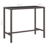 Garden Bar Set Brown PE rattan Durable Outdoor Furniture Sets 3095391