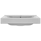 Wash Basin with Overflow 60x46x16 cm Ceramic Silver 143502