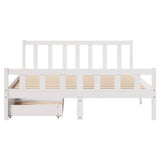 Bed Frame without Mattress White 150x200 cm King Size Solid Wood Pine 3301582