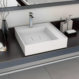Wash Basin 50x50x12.3 cm Mineral Cast/Marble Cast White 144071