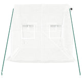 Greenhouse with Steel Frame White 4 m 2x2x2 m 364075