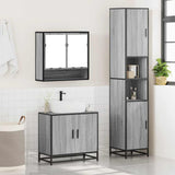 3 Piece Bathroom Furniture Set Grey Sonoma Engineered Wood 3301098