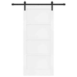 Sliding Door White 86 x 198.5 cm Solid Pine Wood 3333287