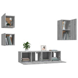 5 Piece TV Cabinet Set Grey Sonoma Engineered Wood 3120276