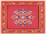 Coffee Table Pink Hand Painted Solid Wood Mango 353762