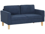 Small Two-Seater Corduroy Sofa - Blue T3398P329916