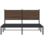 Metal Bed Frame without Mattress Brown Oak 140x200 cm 4007766