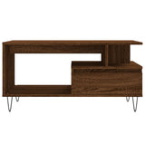 Coffee Table Brown Oak 90x49x45 cm Engineered Wood 831027