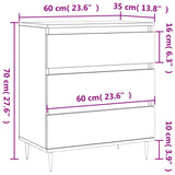Sideboard Grey Sonoma 60x35x70 cm Engineered Wood 827178