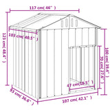 Dog House with Roof Anthracite 117x103x123 cm Galvanised Steel 172349