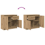 Sideboard with Drawer Artisan Oak 71x35x65 cm Engineered Wood 861606