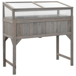 ZNTS Raised Bed with Greenhouse 110x54x120 cm Solid Fir Wood 316472