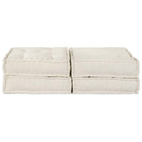 Modular Sofa 2 pcs Cream 140 x 70 x 36 cm Fabric 3315065