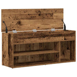 Shoe Bench Old Wood 102x30.5x45 cm Engineered Wood 859143