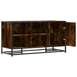 Shoe Bench Smoked Oak 100x40x53.5 cm Engineered Wood and Metal 849216