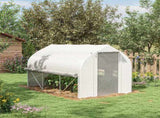 3 x 2 Walk-in Polytunnel Greenhouse, Zipped Roll Up Sidewalls, Mesh Door, 6 Mesh Windows, Tunnel T3398P314681