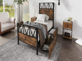 Metal bed, 3FT single bed 90x190cm, With 2 drawerss, Durable and Sturdy, Youth bed, Storage bed for N604P283076B