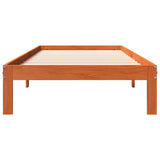 Bed Frame without Mattress Wax Brown 75x190 cm Small Single Solid Wood Pine 844163
