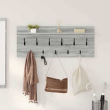 Wall-Mounted Coat Rack with Shelf Grey Sonoma 100 x 40 x 12 cm 874448