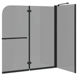 Bi-Folding Shower Enclosure Dark Transparent 120 x 67 x 129 cm 42018542