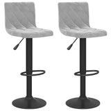 Bar Stools 2 pcs Light Grey Velvet 333731