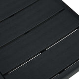 Garden Chair Set of 4 Black HDPE 4 chairs Durable 47886
