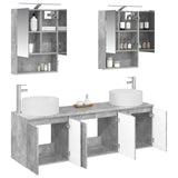 Bathroom Cabinet Set 5 pcs Concrete Grey Engineered Wood 3406562