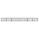 Gabion Basket with Cover 700x100x50 cm Galvanised Iron 3295184