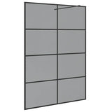 Walk-in Shower Wall Black 140 x 195 cm Tempered Glass 42022051