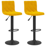 Bar Stools 2 pcs Mustard Yellow Velvet 333738