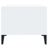 ZNTS Coffee Table White 90x50x40 cm Engineered Wood 812663