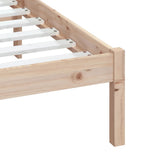 Bed Frame Natural Pine Solid Pine Wood 150 x 200 cm 3100594
