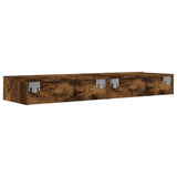 TV Cabinets with LED Lights 2 pcs Smoked Oak 60x35x15.5 cm 842897