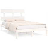 Bed Frame without Mattress White 160x200 cm Solid Wood 3104684