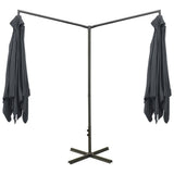 Garden Parasol Anthracite Polyester, Steel Double 312556