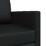 Folding Sofa Bed Black 74 x 77 x 81 cm Faux Leather 42030492