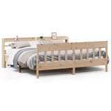 Bed Frame without Mattress 200x200 cm Solid Wood Pine 3306993