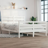 Bed Frame without Mattress Solid Wood Pine 120x200 cm White 3103709